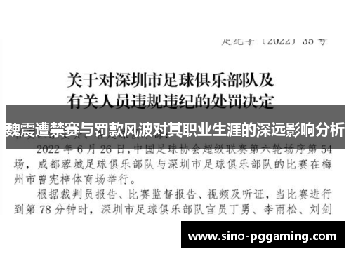 魏震遭禁赛与罚款风波对其职业生涯的深远影响分析